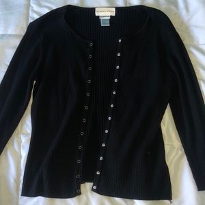 Womens August Silk Button Up Sweater